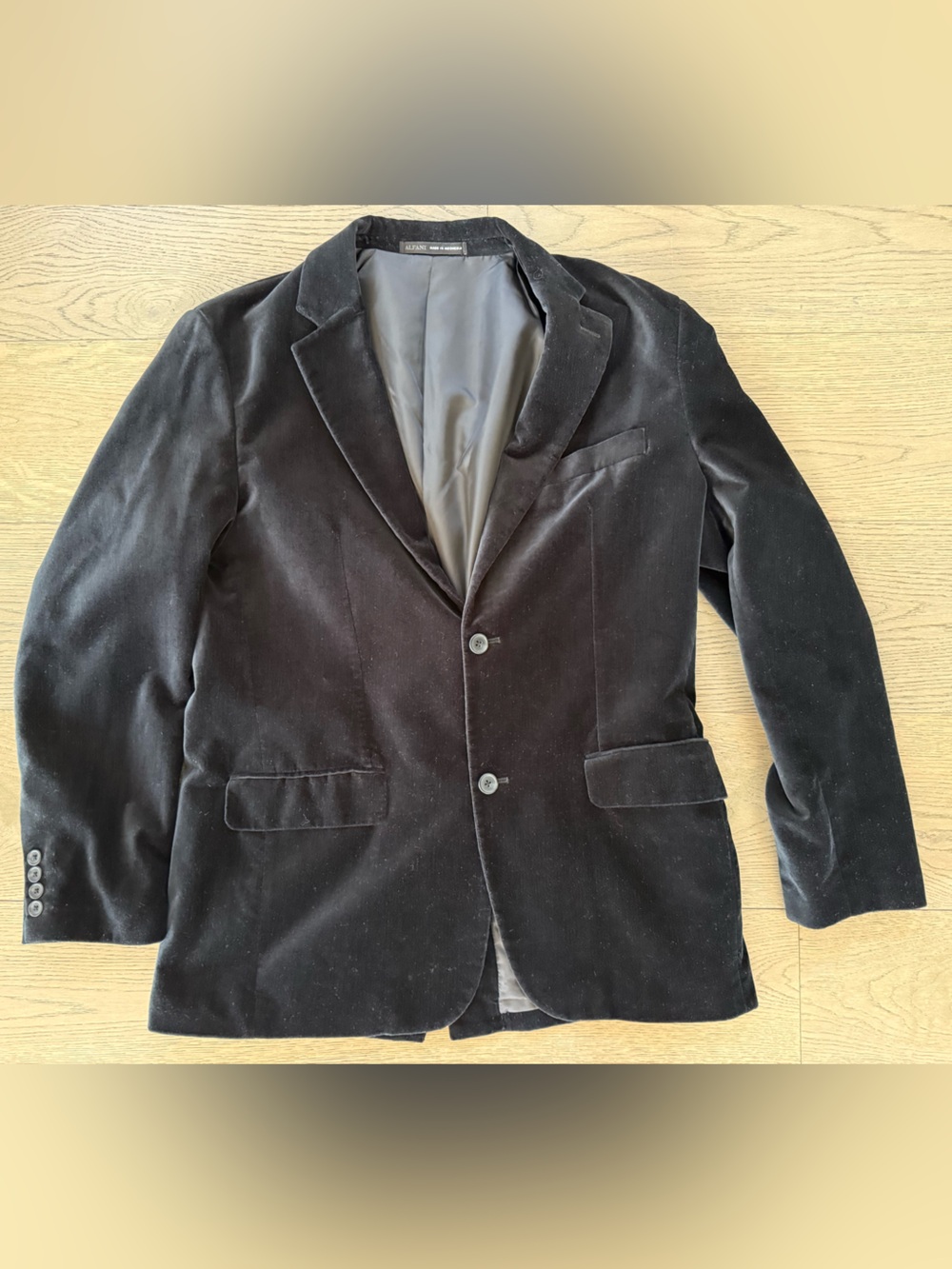 Alfani Men’s Black Velvet Sport Coat Blazer Jacket Size Medium